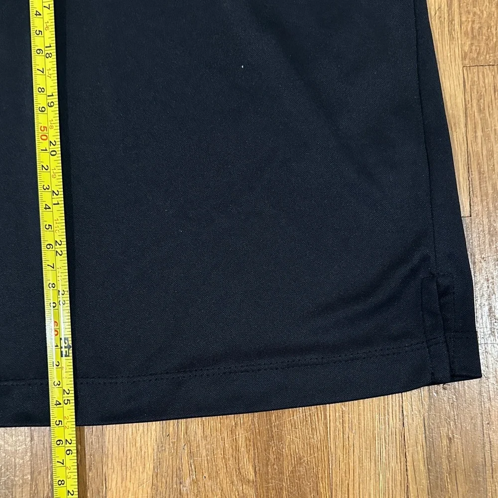 *last chance* Monterey Club | Women's Black Sleeveless Polo Top, cheetah accent - Picture 7 of 12